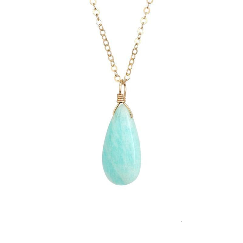 Huge Amazonite shops Pendant Necklace