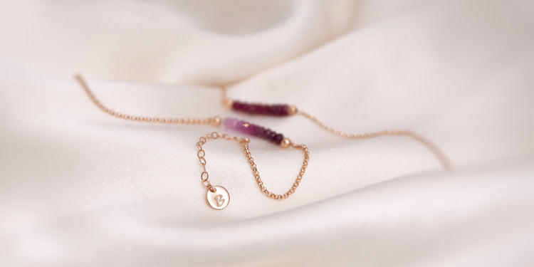 Gemstone anklets