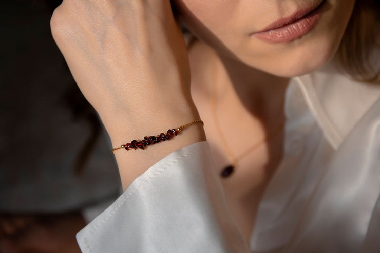 Raw Garnet Bracelet, collection