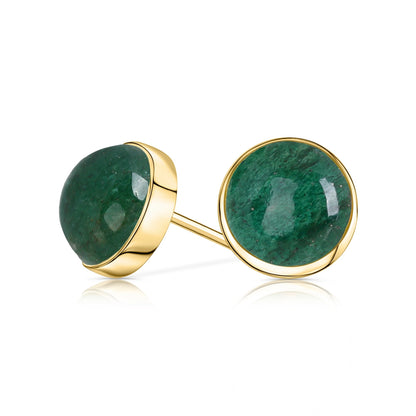 Green Aventurine Stud Earrings