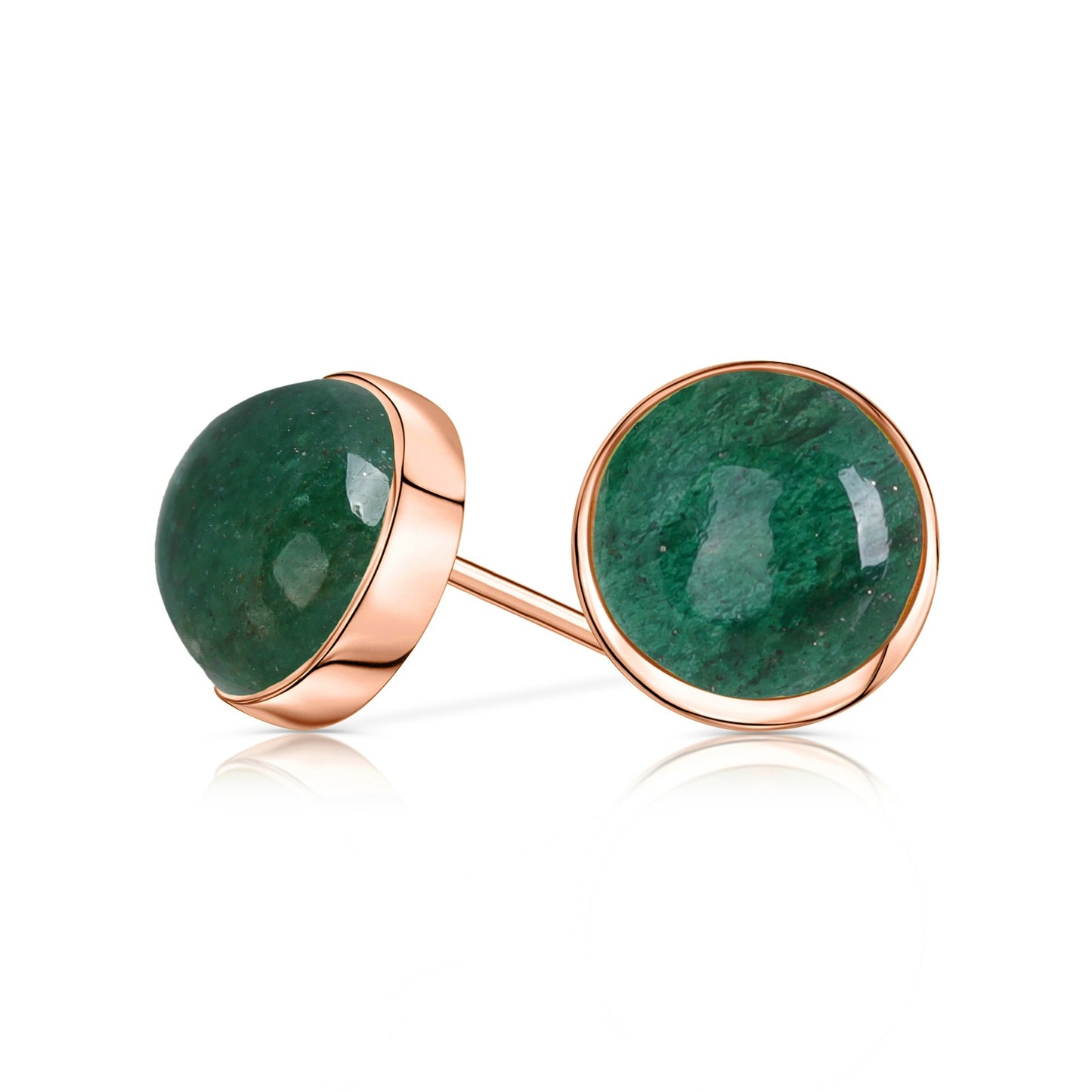 Green Aventurine Stud Earrings