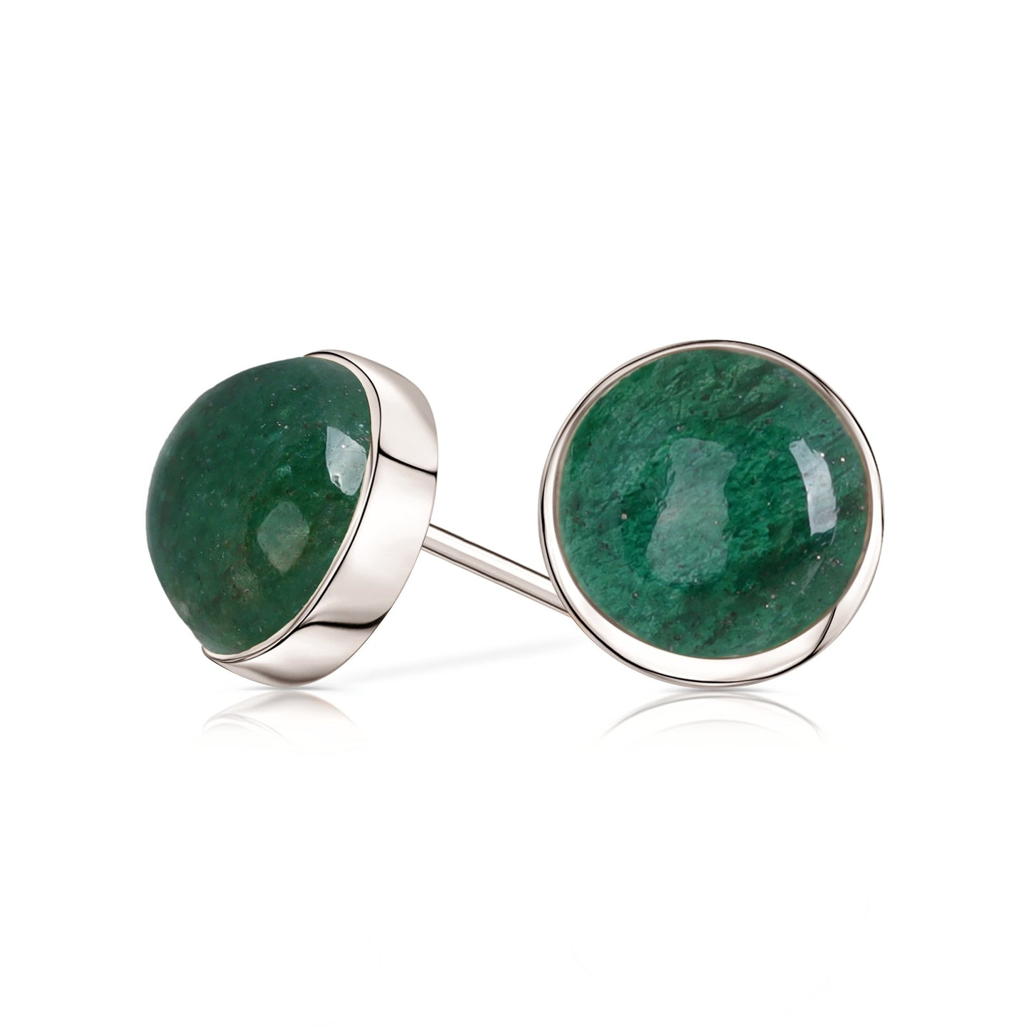 Green Aventurine Stud Earrings