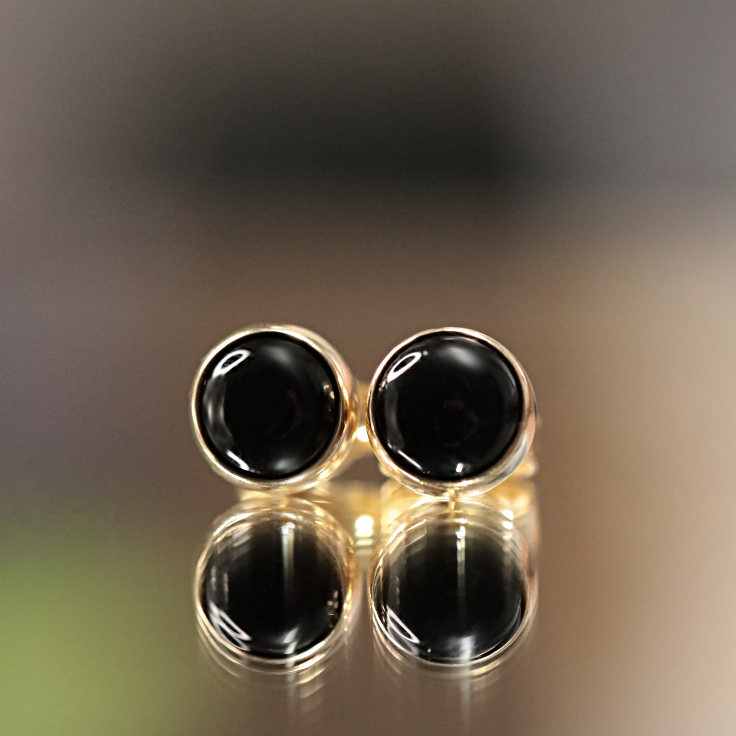 Black Onyx Stud Earrings