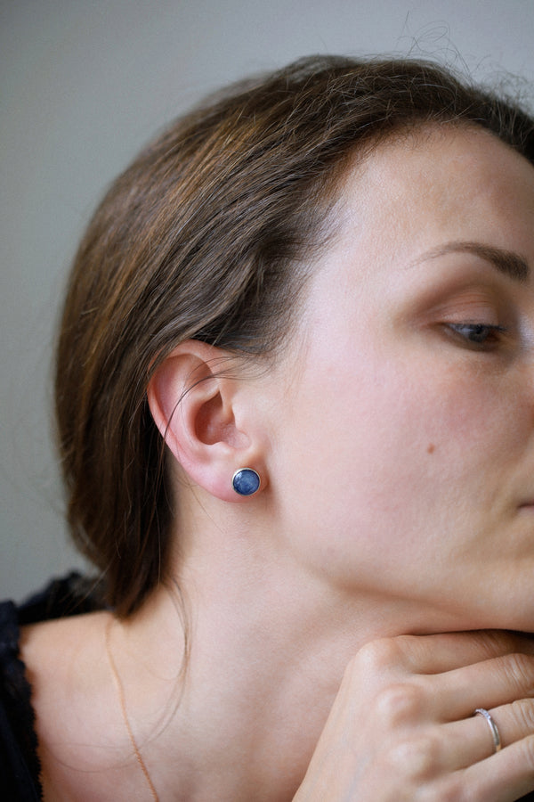 Blue Kyanite Stud Earrings