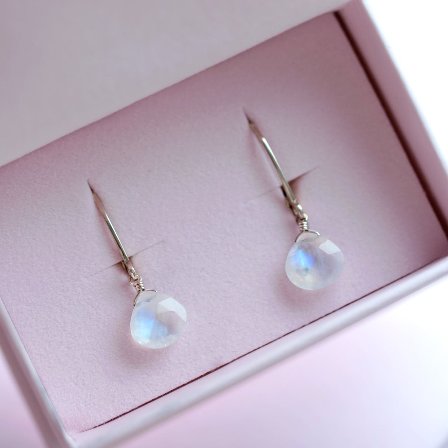 Rainbow Moonstone Earrings