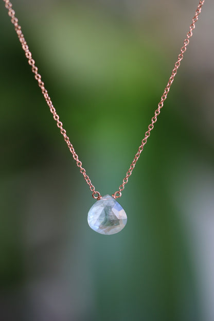 Aquamarine Necklace in 14k Gold