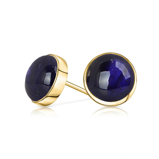 14k Gold Iolite Stud Earrings