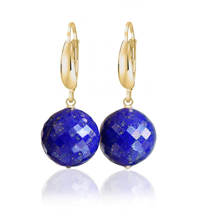 14k Gold Lapis Lazuli Earrings