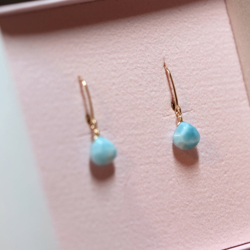 Dominican Larimar Earrings