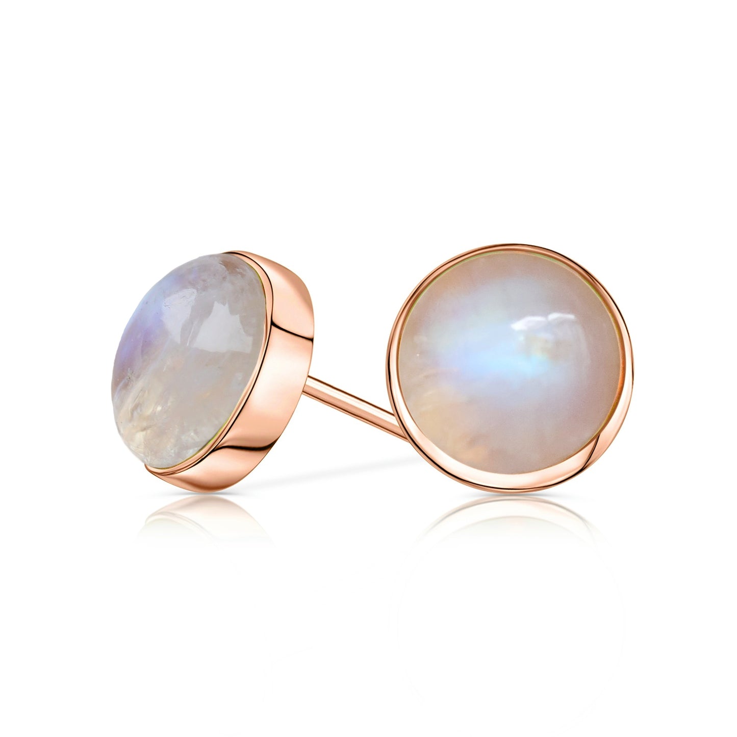 14k Rose Gold Moonstone earrings