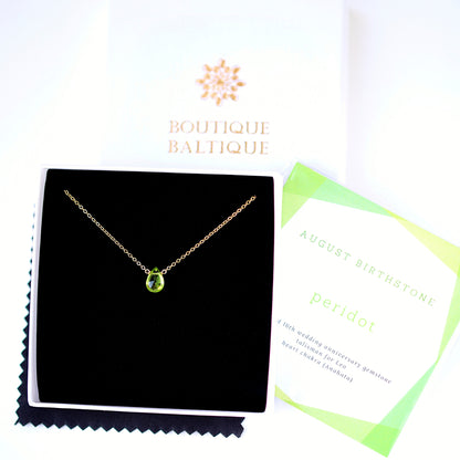 Dainty Peridot Necklace