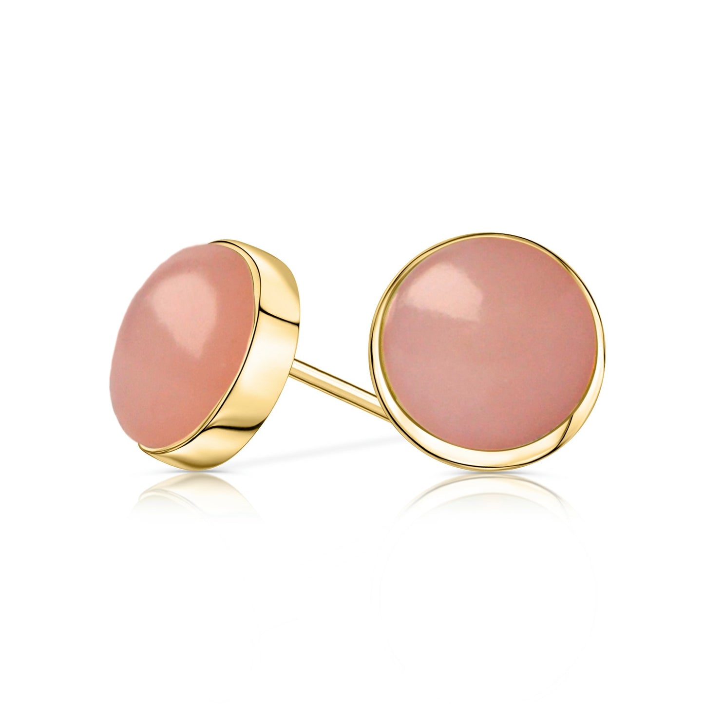 Pink Opal Stud Earrings