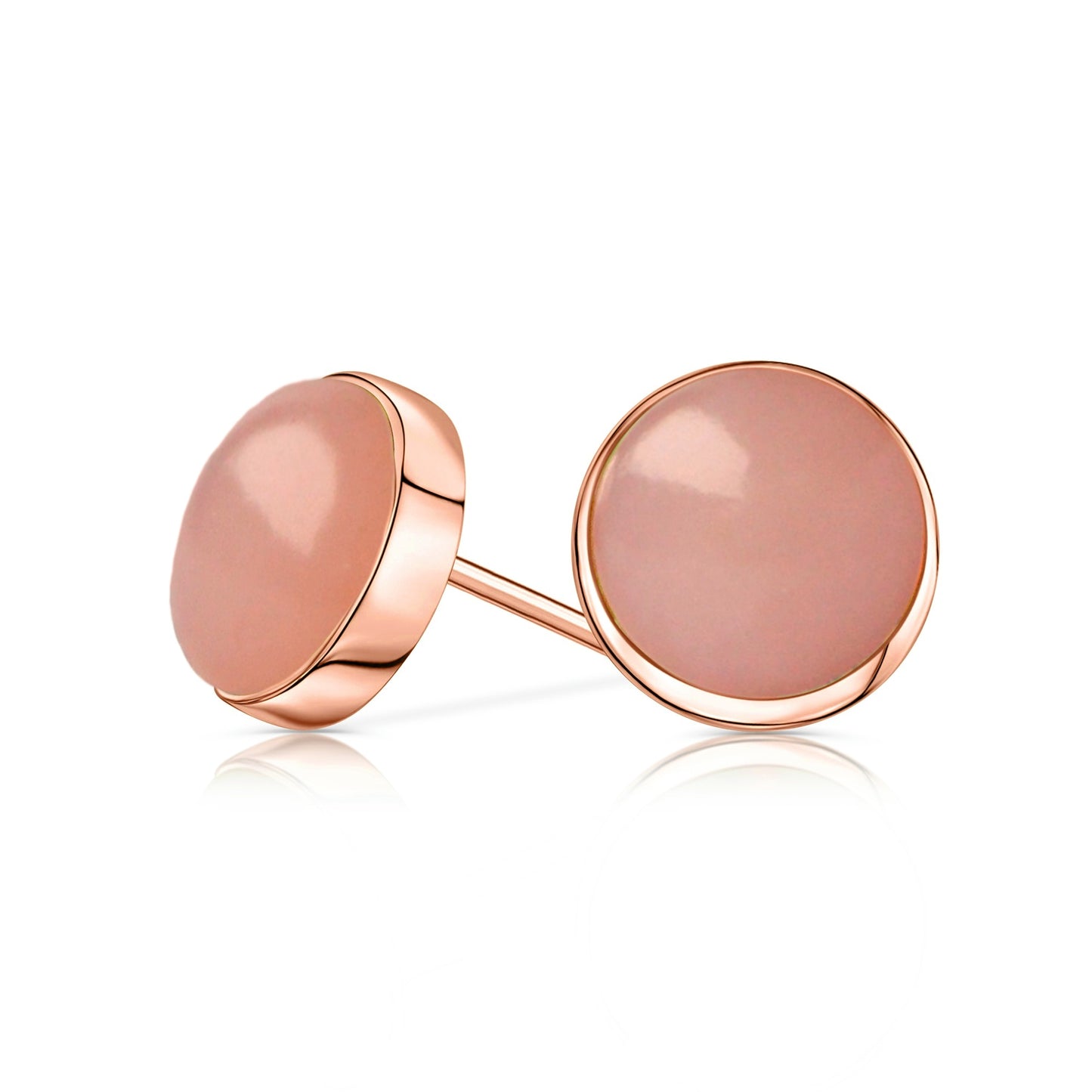 Pink Opal Stud Earrings