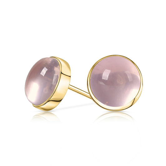 Rose Quartz Stud Earrings