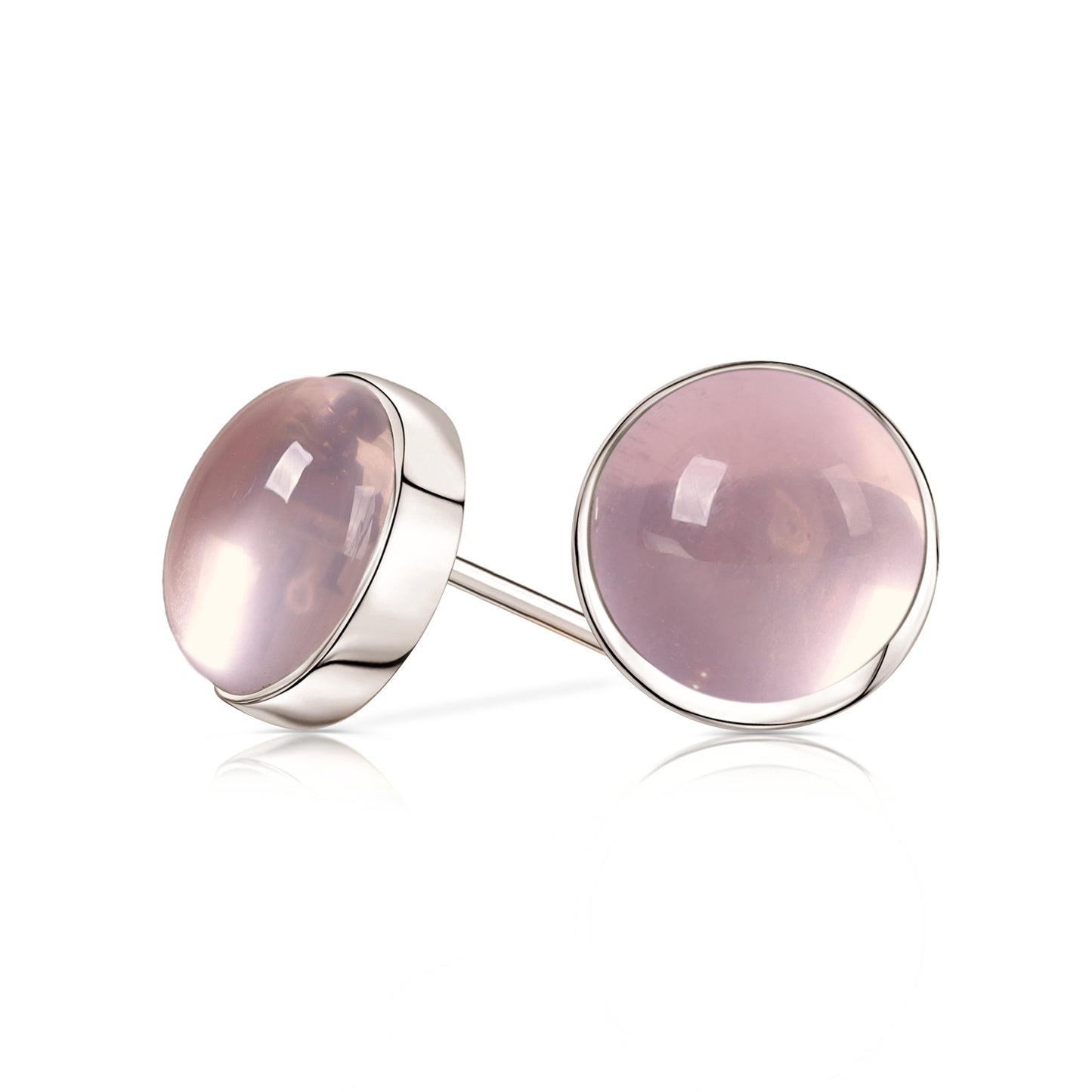 Rose Quartz Stud Earrings