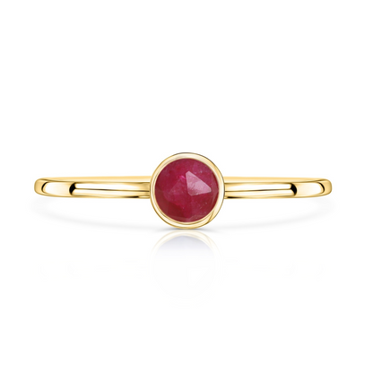 14k Dainty Ruby Ring