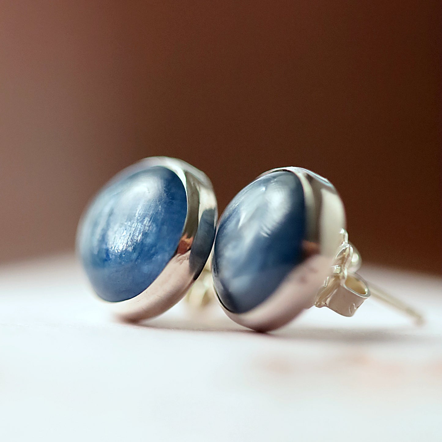 Blue Kyanite Stud Earrings