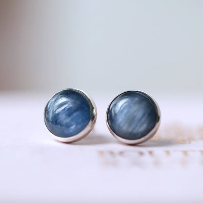 Blue Kyanite Stud Earrings