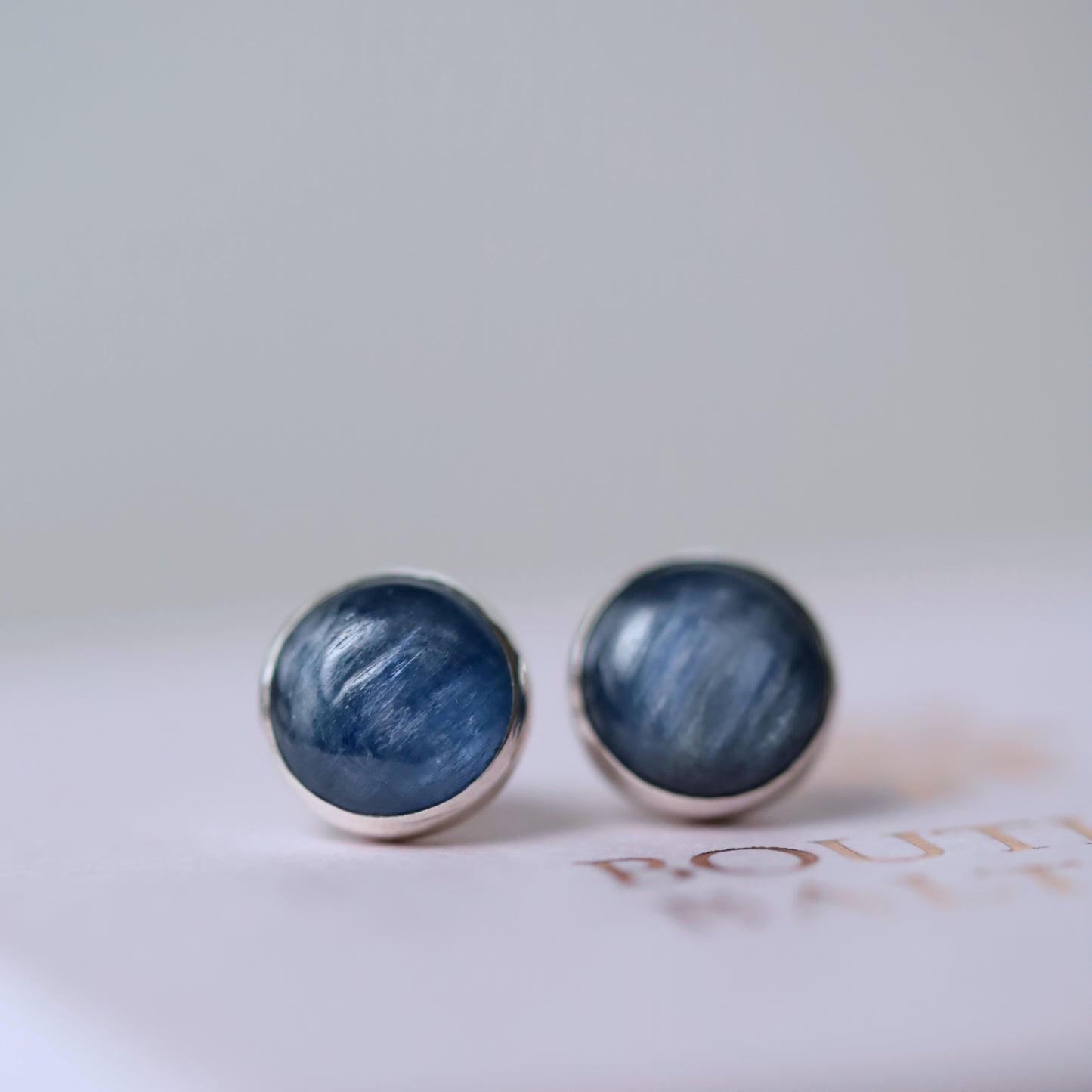 Blue Kyanite Stud Earrings