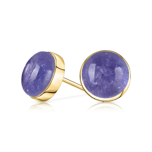 14k Gold Tanzanite Stud Earrings