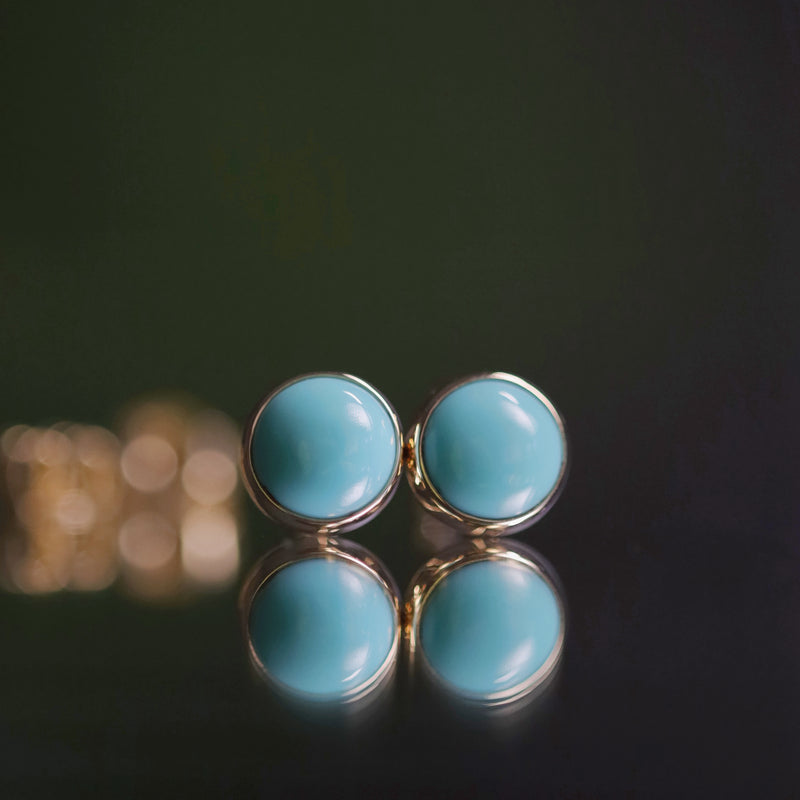 Kingman Turquoise Stud Earrings