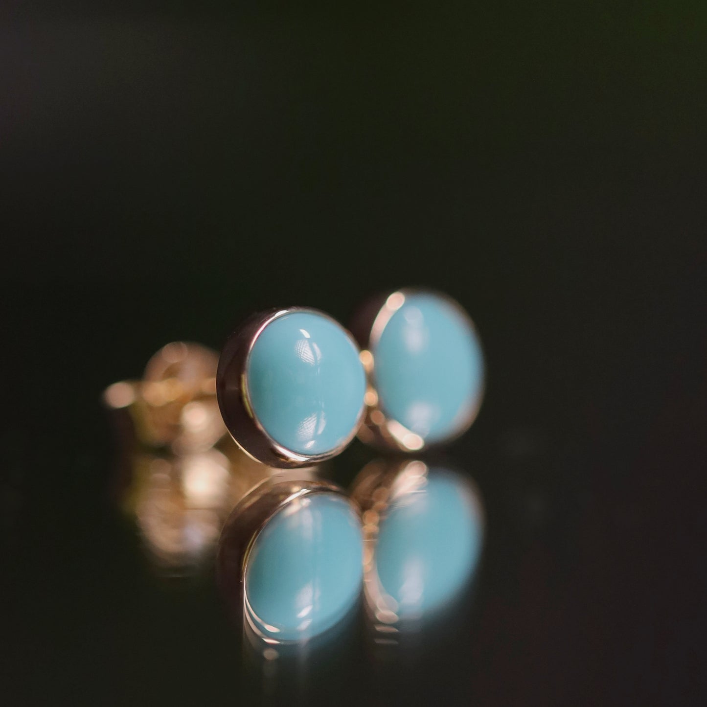 Kingman Turquoise Stud Earrings