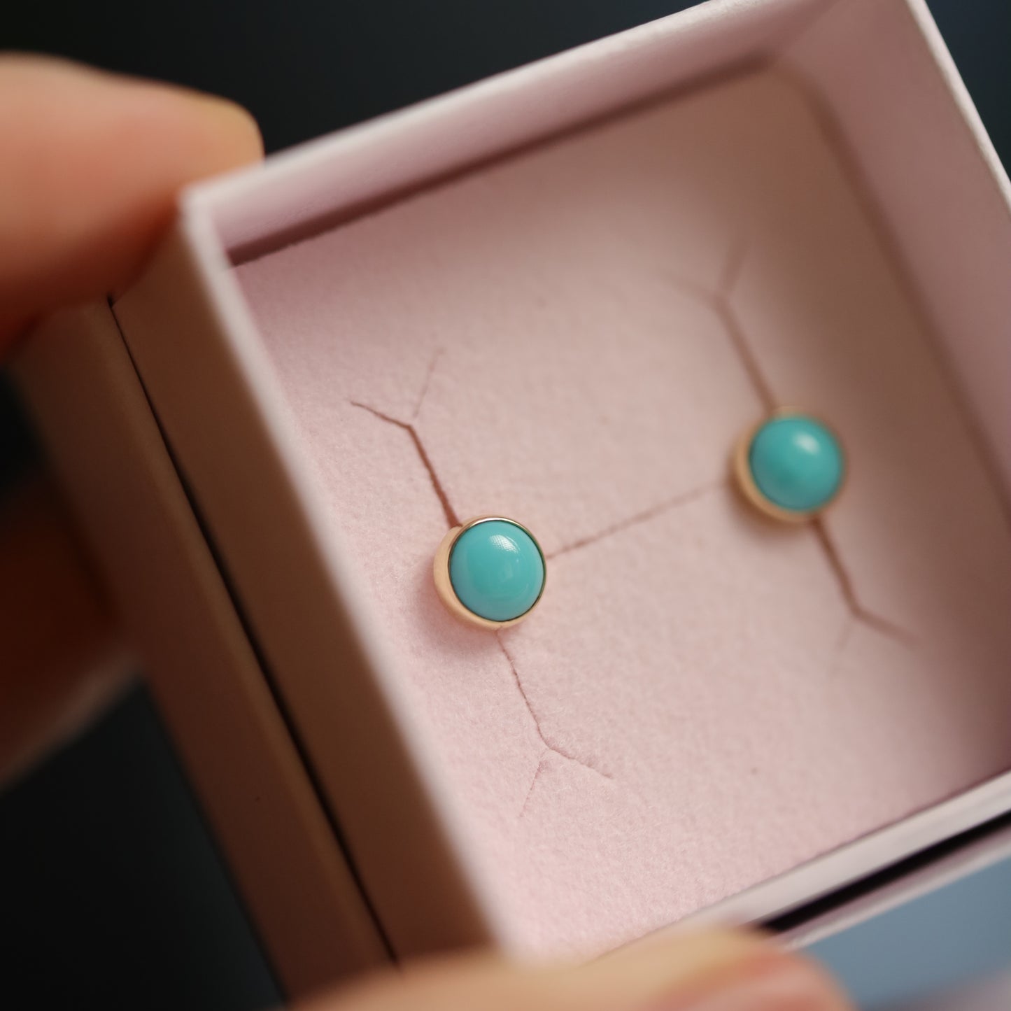 Kingman Turquoise Stud Earrings