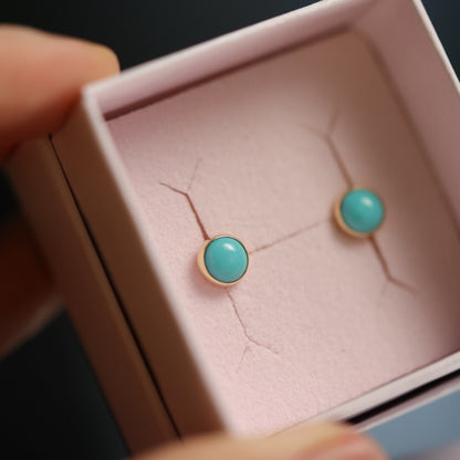 Kingman Turquoise Stud Earrings