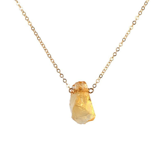 Raw Citrine Necklace