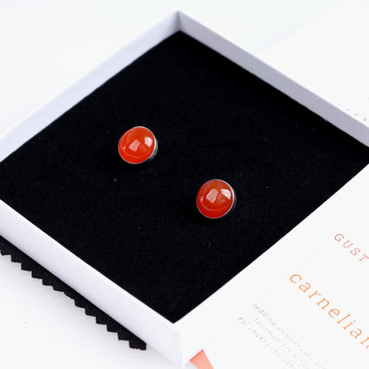 Carnelian Stud Earrings