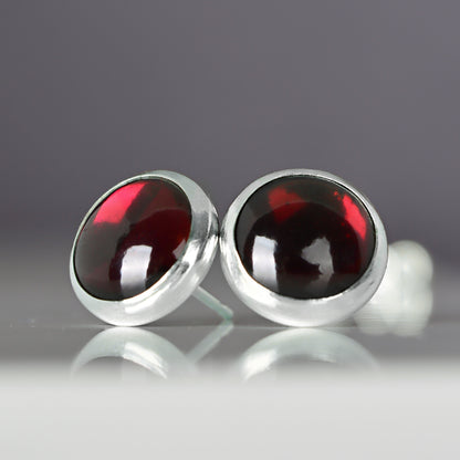 Rhodolite Garnet Stud Earrings