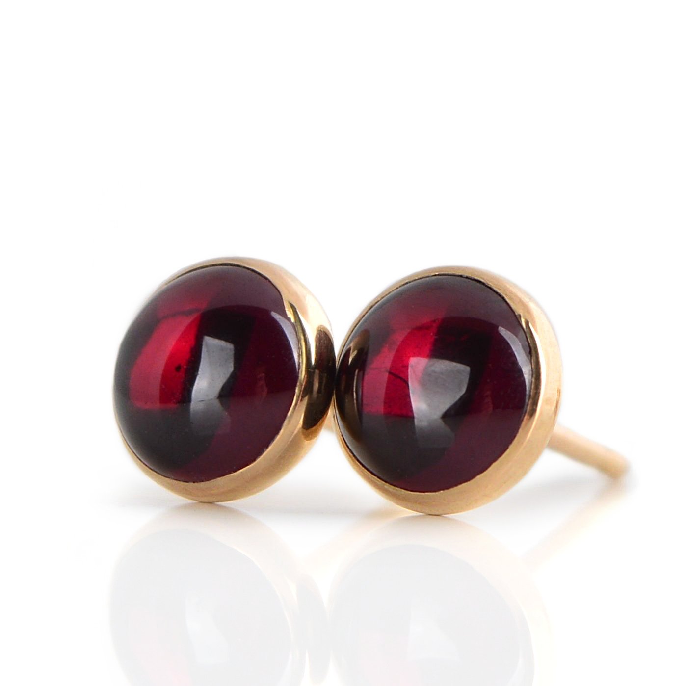 Rhodolite Garnet Stud Earrings