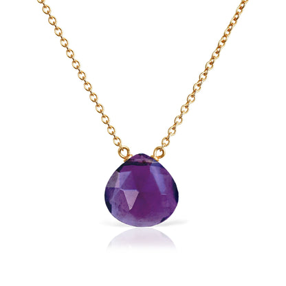 14k Gold Amethyst Necklace