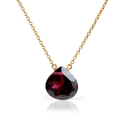 14k Gold Garnet Necklace