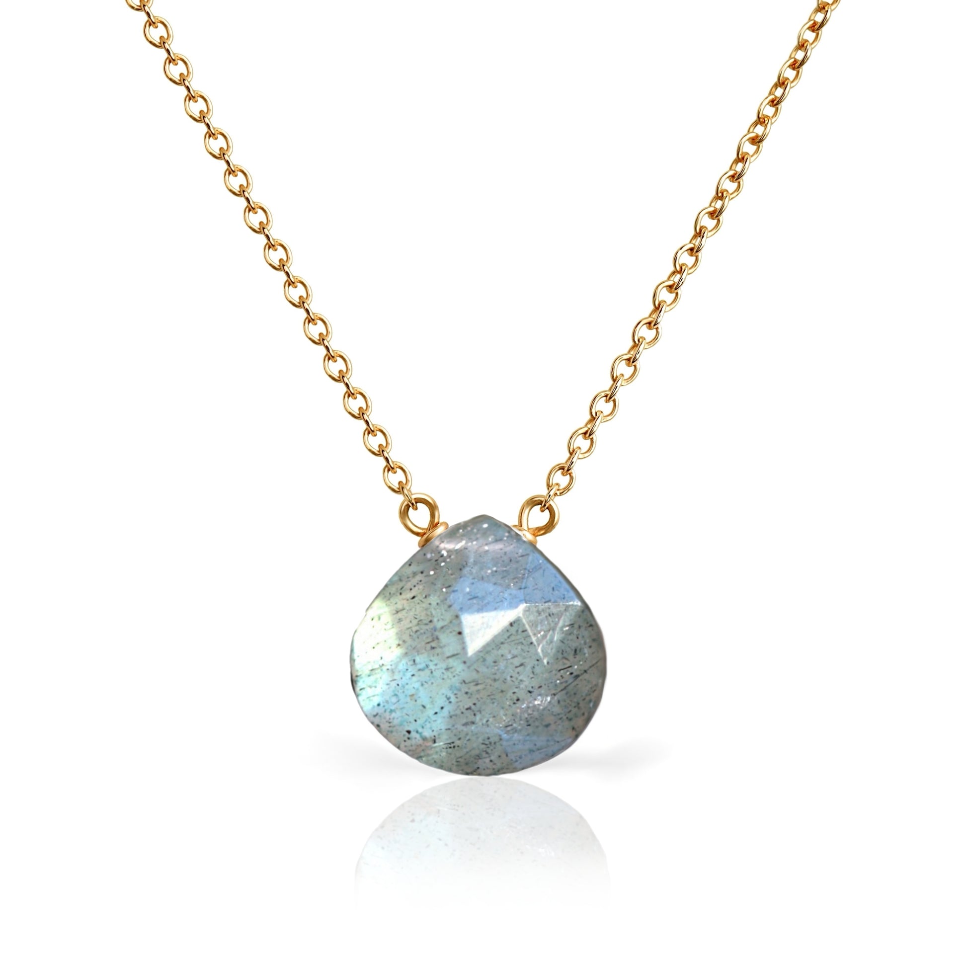 14k Gold Labradorite Necklace