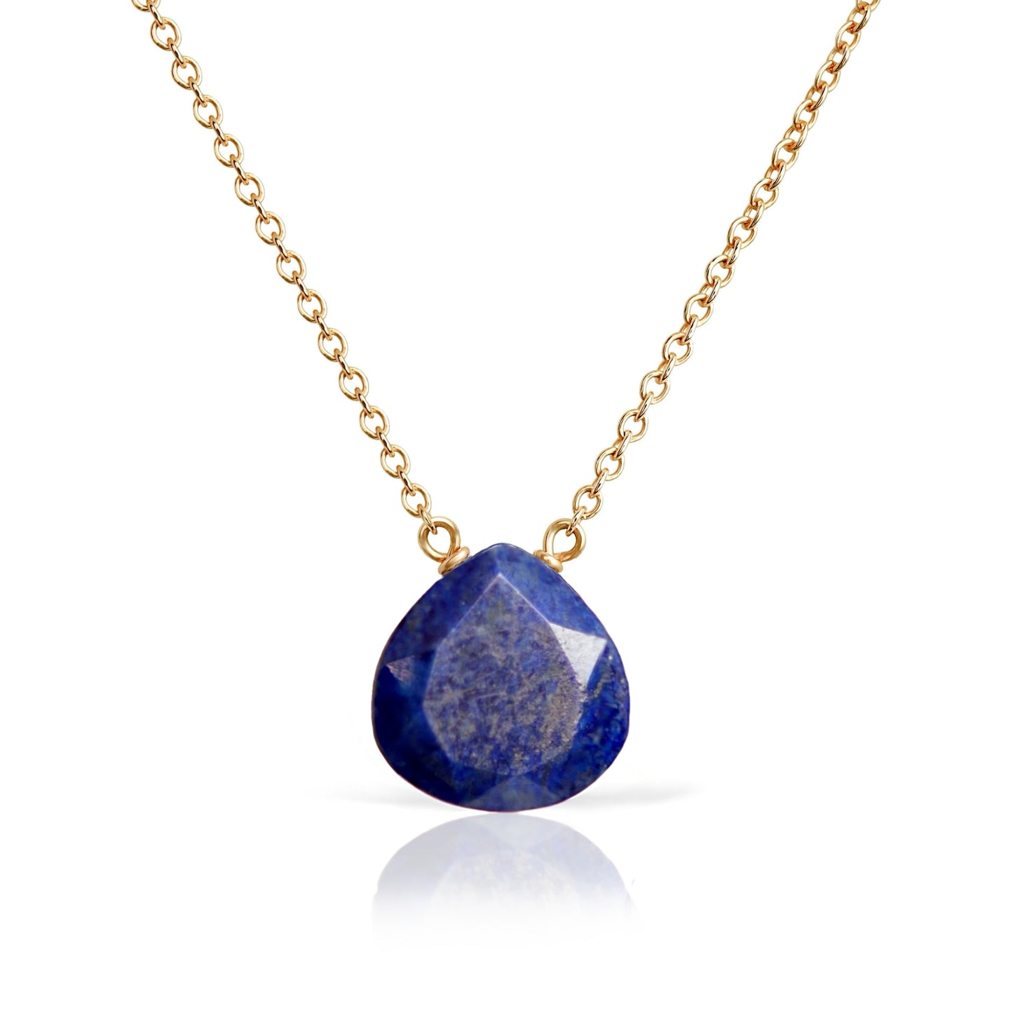 14k Gold Lapis Lazuli Necklace