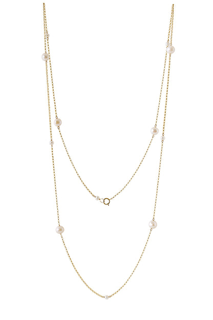 Opera Length LUNA Pearl NEcklace