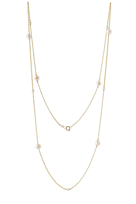 Opera Length LUNA Pearl NEcklace