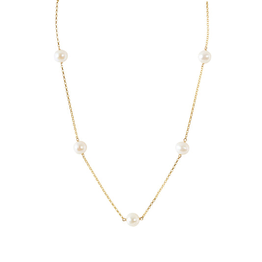 LUNA White Pearl Choker Necklace