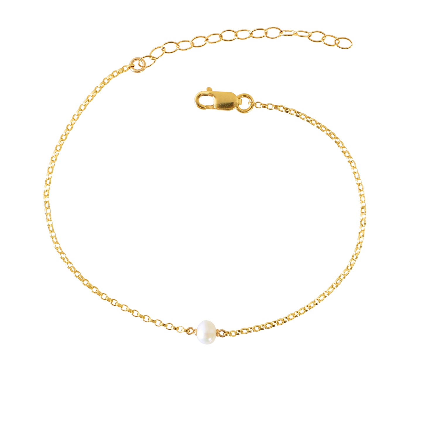 Pearl Bracelet with 14k Gold Chain · LUNA