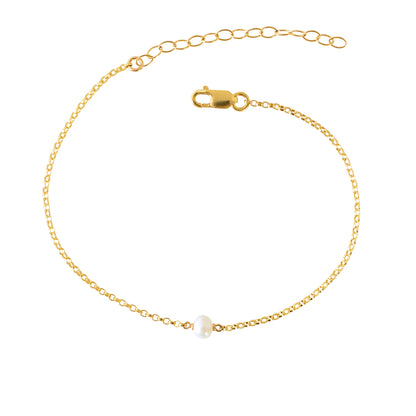 Pearl Bracelet with 14k Gold Chain · LUNA