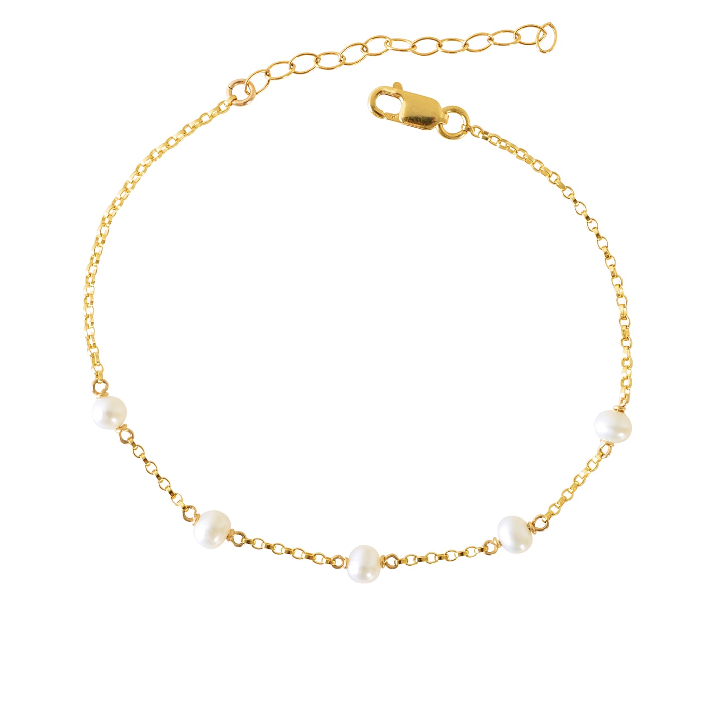 Pearl Bracelet with 14k Gold Chain · LUNA