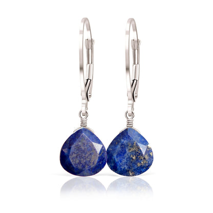 Lapis Lazuli Earrings in 14k Gold