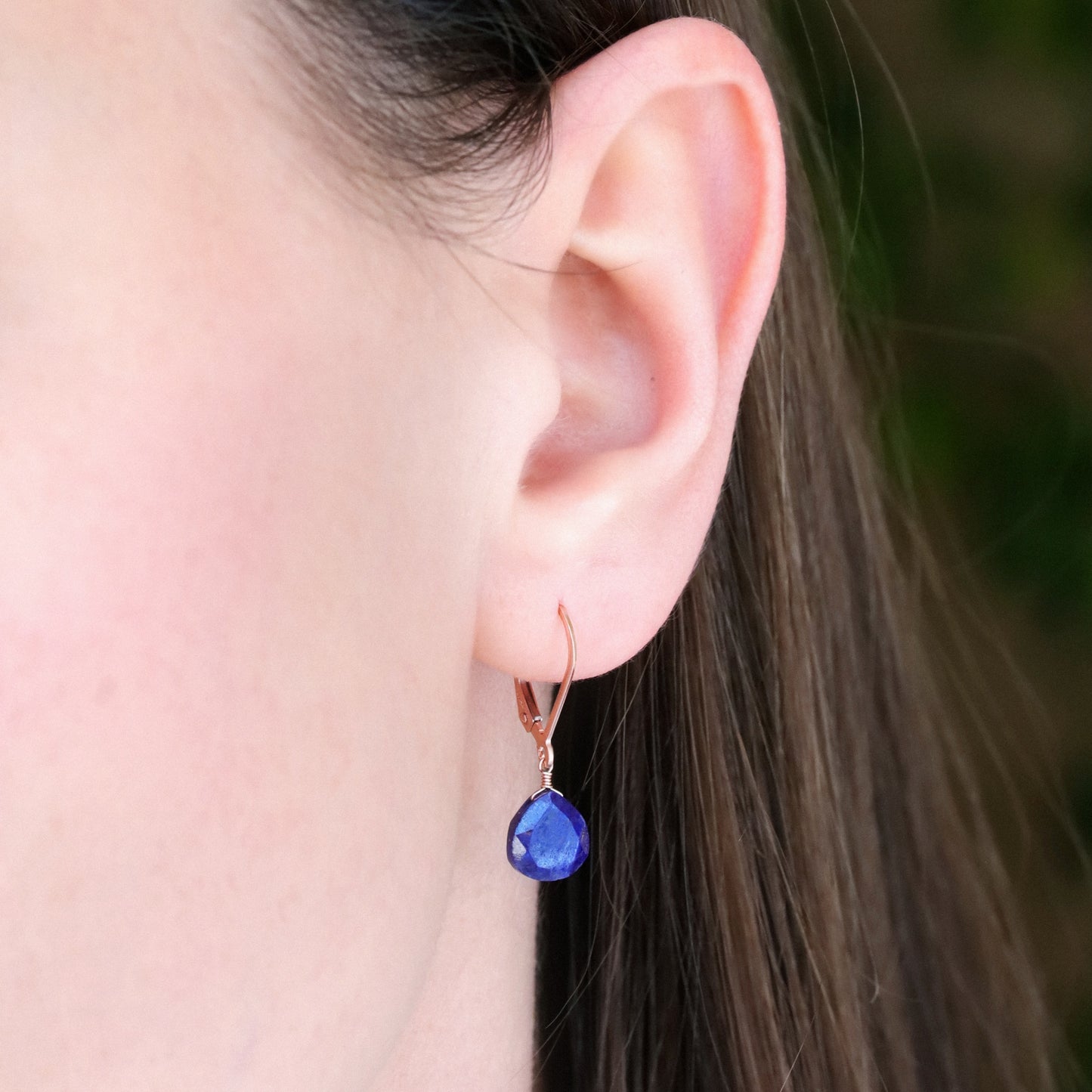 Lapis Lazuli Earrings in 14k Gold