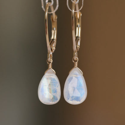 Rainbow Moonstone Earrings