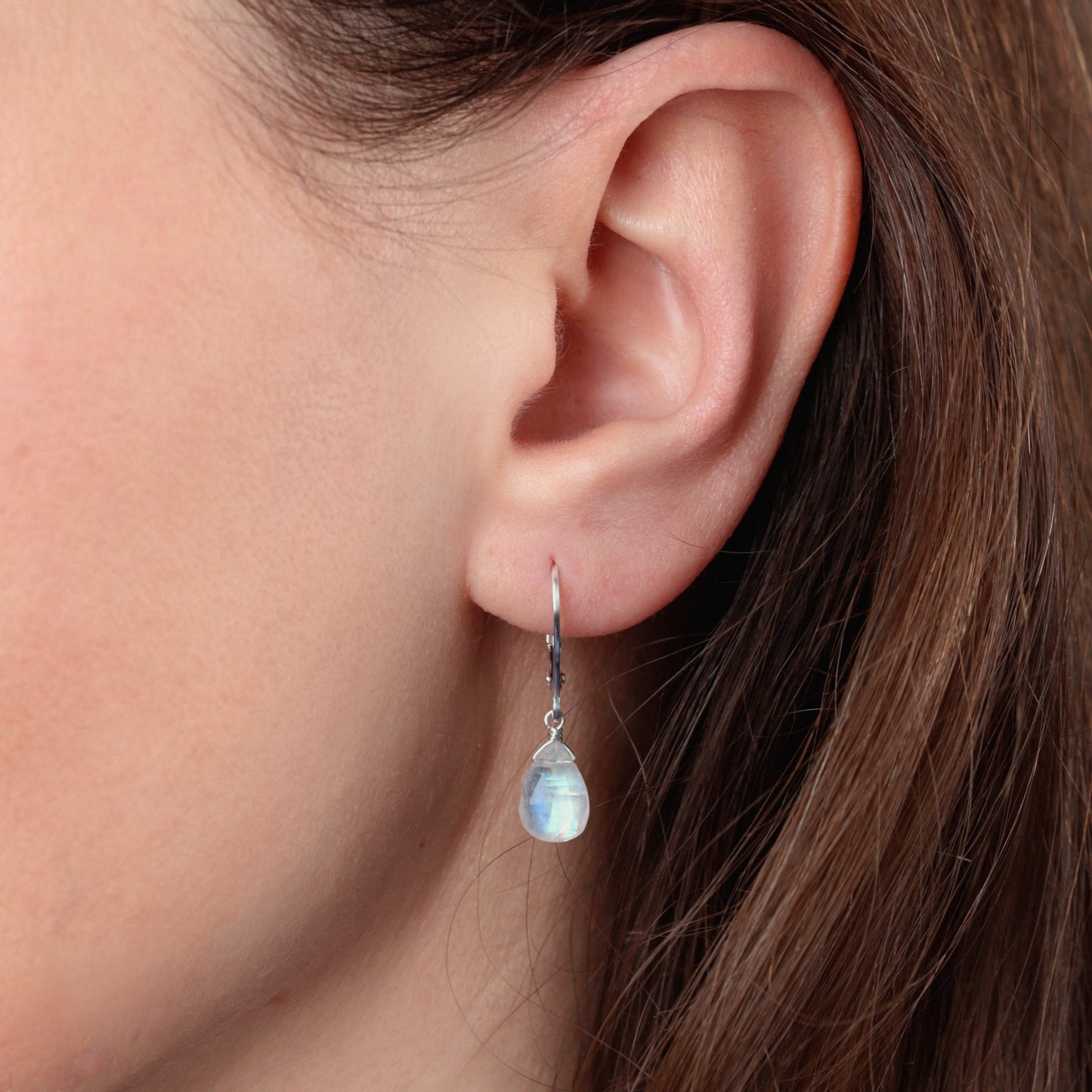 Rainbow Moonstone Earrings