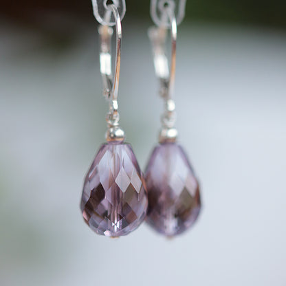 Pink Amethyst Earrings