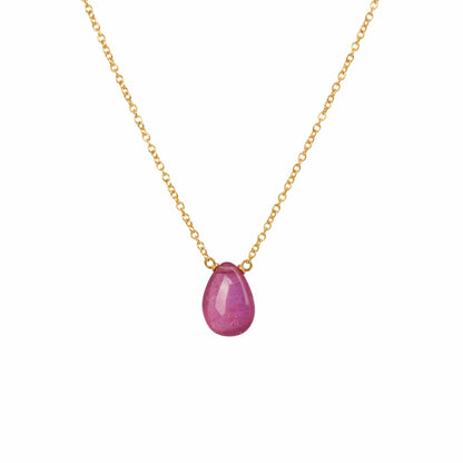 Pink Sapphire Necklace with meaning in gold