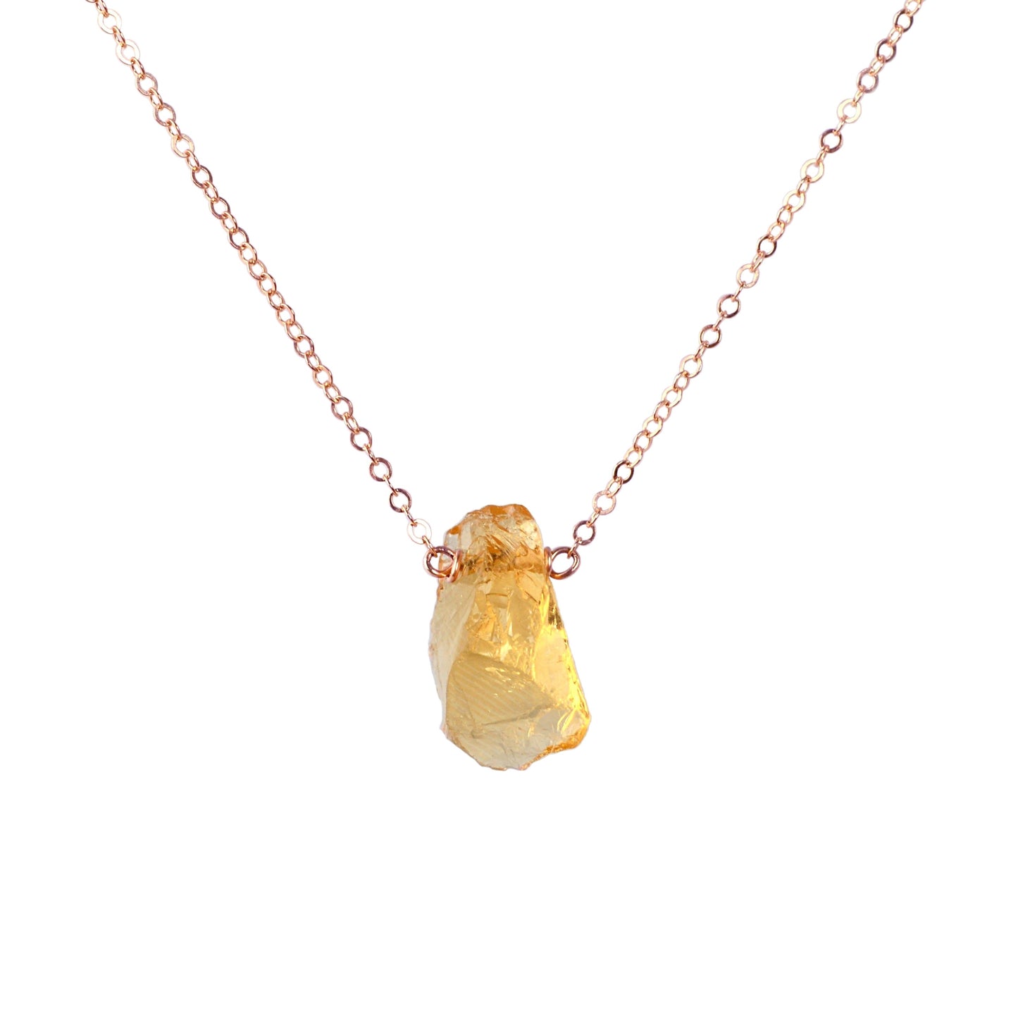 Raw Citrine Necklace