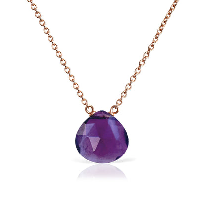 14k Rose Gold Amethyst Necklace